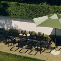2026 Luxuriöser 3 m großer sechseckiger Aluminium-Sonnenschirm mit Doppelüberdachung für den Außenbereich, ideal für Restaurants, Gärten und Pools