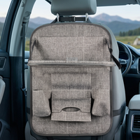 Organisateur de rangement pliable pour siège arrière de voiture Wazir Oxford en polyester pour jouets, iPad, collations