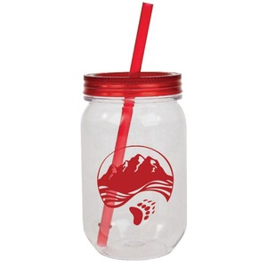 Gzysl nóng bán nhà máy lạnh uống sử dụng 24oz tường duy nhất acrylic nhựa Mason Jar mà không cần xử lý - Product Image 5