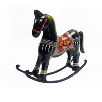 Cheval à Bascule Écologique en Fer Design Moderne Figurine Décorative Maison Bureau Chambre Enfant Table – Durable Fait Main Personnalisable
