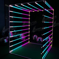 Photomaton tunnel lumineux LED RGB détachable sur mesure, décoration glamour, tunnel photo arc-en-ciel RGB
