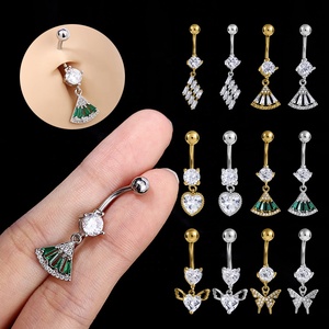 Upport 1 CS Surgical teteel IRCON utterutterfly exy Pewelry omen Elly Ring Avel Ring - Product Image 5