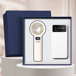 Portable Rechargeable Handheld Fan Power Bank 2-in-1 Set Paper Material UV Printed Customized Logo Color Options Corporate Gift - Product Image 5