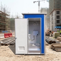 Toilettes préfabriquées portables faciles à assembler, structure en acier, toilettes mobiles pour l'extérieur, toilettes publiques