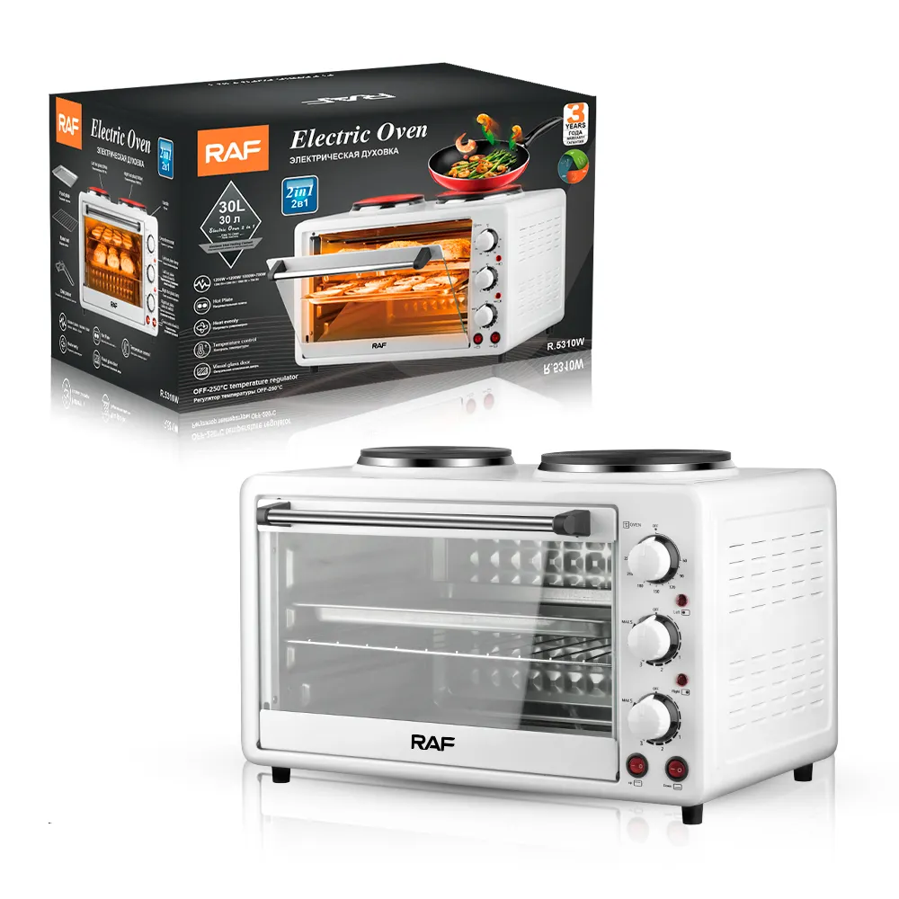 30L Elektrische Broodrooster Oven Met Hete Plaat 1200Watt Thuis Bakken Oven Draagbare Keuken Apparaat Elektrische Oven