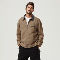 Veste bomber vintage streetwear automne-hiver pour homme, vêtements de chasse, style américain Ami Khaji Star Crossing Detroit, manteau matelassé en coton