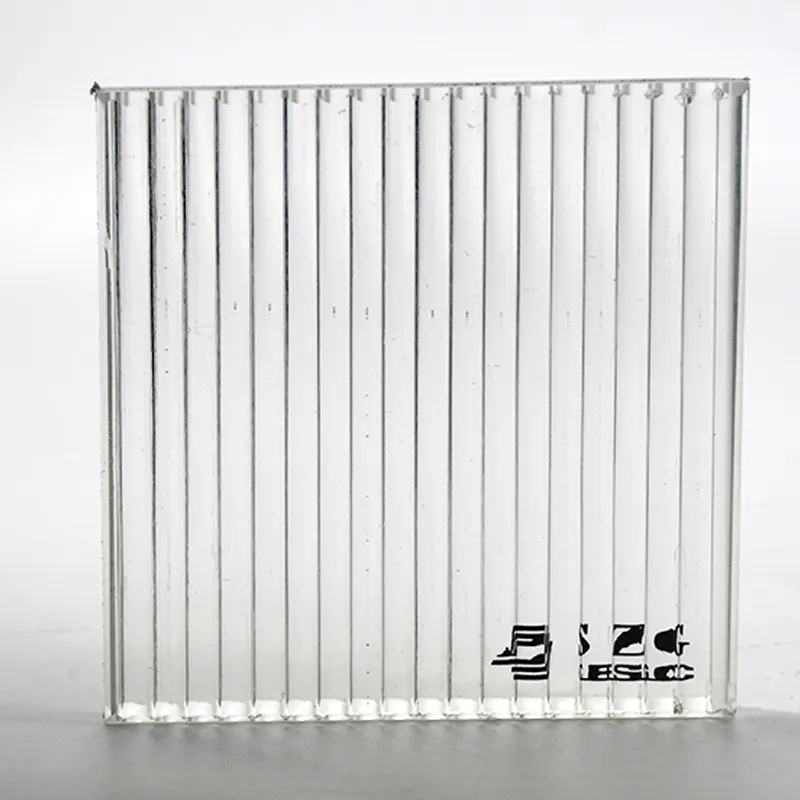 Extra Clear Fluted Texture Pattern Transparent Tempered Toughened Safety Decorative Glass Factory Price