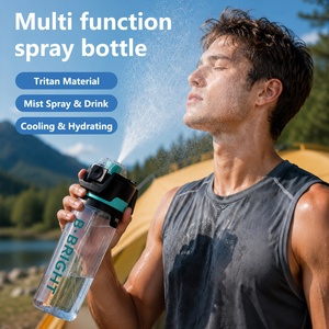 Botella de Agua de Plástico con Spray, Libre de BPA, Capacidad de 800 ml, Material Tritan, para Pesca, Fitness, Running, Senderismo y Camping - Product Image 5