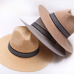 Sombrero de Paja Panamá de Moda para Verano, para Hombre y Mujer, Gorra de Vaquero/Gangster para Niños y Niñas, Ideal para Actividades al Aire Libre - Product Image 4