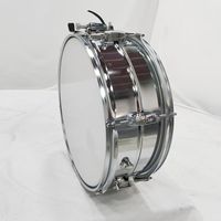 Sendi Professional 14 Inch Stainless Steel Chamber Jazz Style Marching Drum Silver Percussion Instrument Single Layer