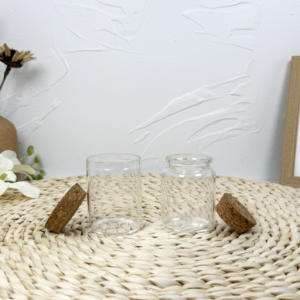 หลอดแก้ววานิลลาขนาดเล็กพร้อมฝาจุกไม้ก๊อก ขายดี - Product Image 1