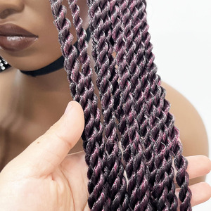 Peluca de Cabello Sintético Trenzado de <span class=keywords><strong>Dos</strong></span> Hebras, Tejida a Mano, sin Pegamento, de Encaje Completo, 40 Pulgadas, Resistente al Calor, Fibra de Alta Temperatura - Product Image 5