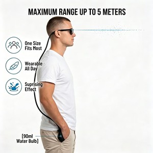 Black <b>Round</b> <b>Sunglasses</b> Spray Lens Glasses Portable Outdoor Eyewear With Air Pump for Travel - Product Image 5