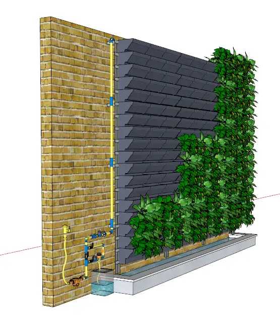 Yeşil duvar sistemi plastik tepsi oturma duvar asılı yetiştiricilerinin