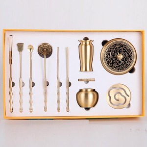Pure <b>copper</b> incense set, incense seal making tools, sandalwood and agarwood <b>powder</b>, incense making tools, incense burner, - Product Image 4