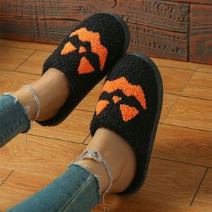 Floral Slippers <strong>Women</strong> Plush Fuzzy Indoor Shoes Cute Flower Embroidery Design Soft Warm Home Footwear with Memory Foam Slippers - Product Image 3