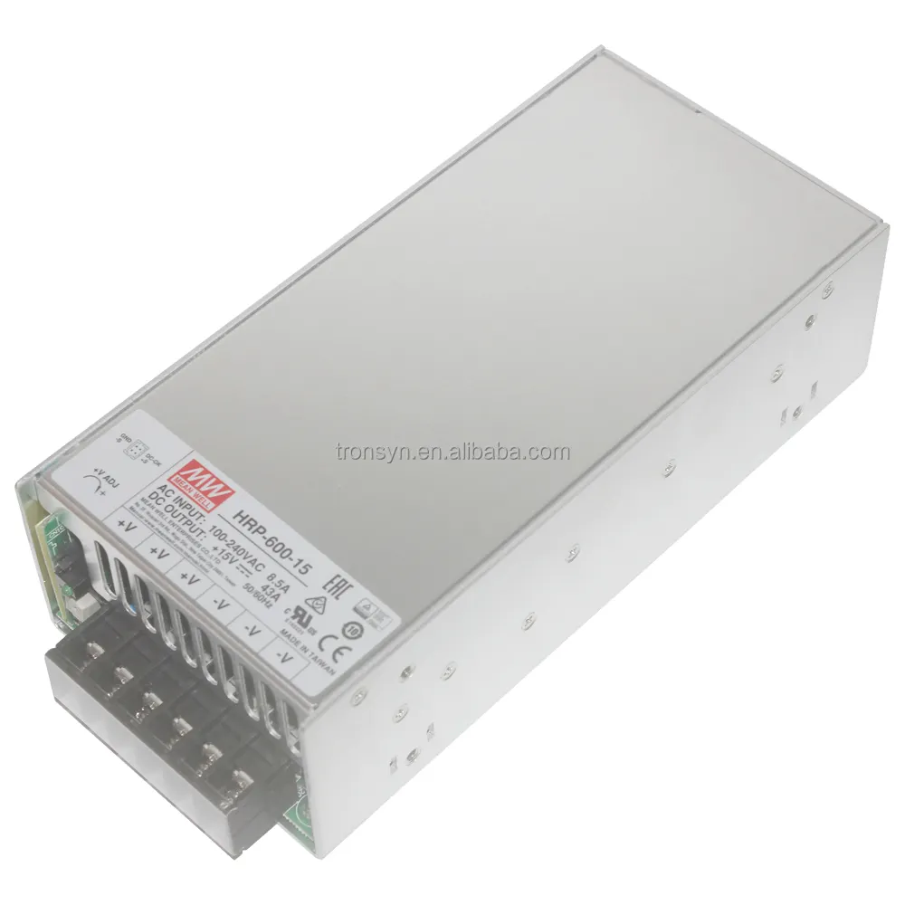 Meanwell Authorization HRP-600-15 600W 15 Volt SHENZHEN Power Supplies Built-in Active PFC And Remote Sense Function
