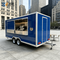 Camion de café mobile, kiosque à café en conteneur, café commercial, chariot de boissons, restauration rapide, cuisine mobile, remorque