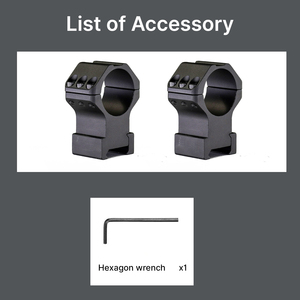 Anneaux de montage BANGBANG 30 mm - Fixation à triple vis pour rail de 20 mm, hauteur de 1,4 pouce (noir) - Product Image 4