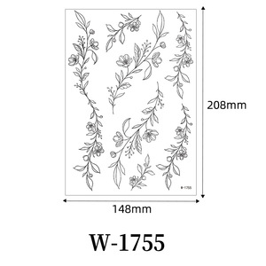 Autocollant de tatouage temporaire motif floral impression numérique art corporel bras taille unique film PET tenue 1 à 3 semaines - Product Image 5