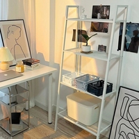 Étagère de rangement et de présentation décorative moderne en métal, design échelle, 5 niveaux, pour livres et fleurs d'intérieur