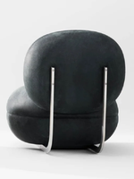 Joli tissu personnalisé italien minimaliste métal simple canapé chaise créative irrégulière loisirs chaise bureau à domicile moderne chaise sièges
