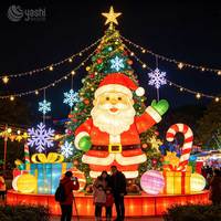 Décoration de renne rougeoyante faite à la main de qualité supérieure-Lanterne de renne LED pour décoration extérieure de Noël e