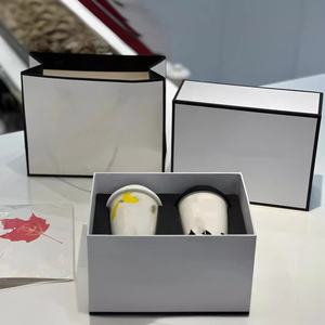 High-Grade Luxury White Ceramic Tumbler with Lid Reusable Coffee <b>Mug</b> for Gift - Product Image 2