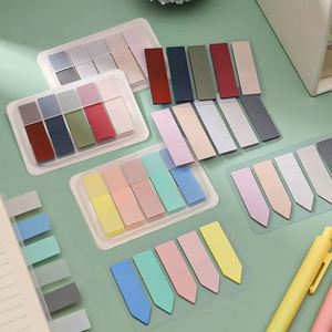 3PCs Multi-Color Gradient Self-adhesive Sticky <b>Bookmark</b> Label Memo Pads Set Arrow/Rectangular Shapes for Office/Study Storage - Product Image 6