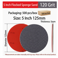 Disco de Lijado de Esponja Ultrafina Fortunebrasive de 5 Pulgadas (125 mm) con Velcro, Grano 2000-4000, para Pulido Espejo, Automotriz, Laca, Uso en Seco y Húmedo