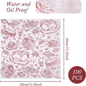 Custom Design PE Coated Grease Resistant Moisture Proof Food Grade Parchment <b>Paper</b> for Bread Jelly Chewing Gum Wrapping - Product Image 2