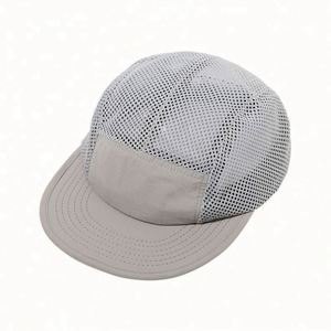 Japanese Style Sporty Eco-Friendly Customizable Quick-drying Outdoor Breathable Mesh <b>Flat</b> Bill Baseball <b>Cap</b> for Sports Camping - Product Image 3