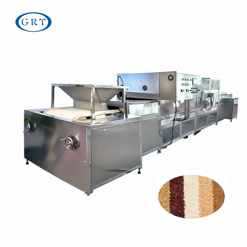 Máquina secadora automática de microondas de túnel, secadora industrial de granos de microondas megnetron