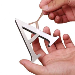 Letras Mayúsculas y Minúsculas Acrílicas de 10cm/15cm/20cm, Adhesivas, Decorativas, con Efecto Espejo, Números Arábigos y Símbolos - Product Image 1