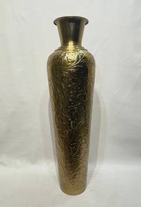Golden Bloom Embossed Floor <b>Vase</b> The Golden Bloom Embossed Floor <b>Vase</b> is a <b>tall</b> elegant <b>decorative</b> piece Bulk price - Product Image 4