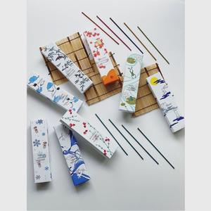 Set de Regalo de Varillas de Incienso con Soporte, 10 Aromas, Motivo Tradicional Japonés de la Suerte, Aromaterapia para el Hogar, Aroma Relajante Premium - Product Image 3
