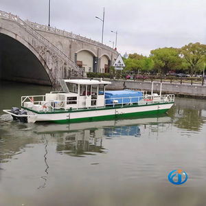 Pequeña embarcación eléctrica para limpieza de aguas, eliminación de algas y maleza en ríos urbanos y canales estrechos, 1 año de garantía, productividad de 25000 L/hora - Product Image 1