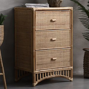 Modern Rattan Wicker Storage Furniture Side TV Cane Sideboard Living Room Kitchen Cabinet