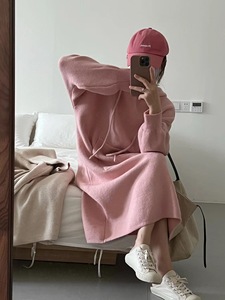 Aggiungi Logo <span class=keywords><strong>donna</strong></span> primavera manica lunga <span class=keywords><strong>felpa</strong></span> abito all'ingrosso <span class=keywords><strong>felpa</strong></span> con cappuccio - Product Image 2