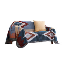 Housse de canapé jacquard double face en polyester écologique, motif losanges géométriques tissés, style moderne et simple, idéale toutes saisons – Meilleure vente