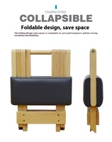 Portable Pliant Zen Banc Durable En Bois Gym Doux Chaise Yoga Tabouret Banc pour Pilates Équipement Accessoires