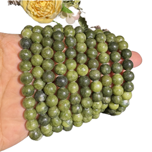 Gemstone Nephrite Jade Polished Carved Eco-Friendly <b>Bracelet</b> Unique Gemstone Craft Natural Stone Crystal Loose Beads from India - Product Image 1