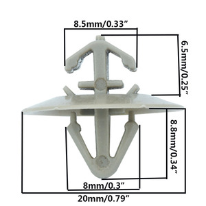 <b>Car</b> Trim <b>Clips</b> For Nissan Primastar Opel Vivaro Side Molded Lower Door Protectors Plastic D146 500339745 7701470779 4501568 - Product Image 2