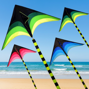 Aquilone <span class=keywords><strong>Delta</strong></span> Colorato Facile da Pilotare, Aquilone a Linea Singola per Spiaggia e Giardino - Product Image 1