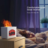 Nouveau diffuseur d'huile de flamme usb diffuseur d'huile essentielle portable 270ML 3D simulation cheminée usb air humidificador pour la maison de