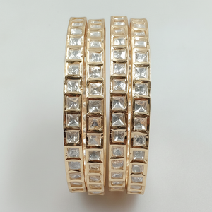 ชุดกำไลข้อมือหินลายจุดชุบทองแบบดั้งเดิมสำหรับผู้หญิงเครื่องประดับสำหรับงานแต่งงานและงานปาร์ตี้ - Product Image 2