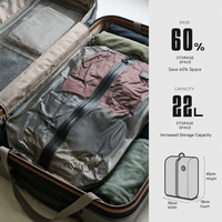 Sacs de compression sous vide en TPU mat, étanches IP68, hermétiques avec fermeture éclair, 22L, gain de place pour voyage, maison, bagages, vente en gros