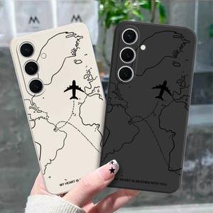 Cover Protettiva Creativa con Mappa del Mondo per Samsung Galaxy S25 Plus, Anti-Graffio e Sottile - Product Image 4