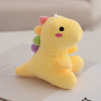 12cm Kawaii Mini doux dinosaure en peluche porte-clés chaud coton animaux jouets sac breloque décor pendentif peluche peluche poupée