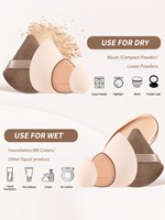 MAANGE Produk Baru 5pcs Kuas Makeup Mewah 12 Puff Bedak Concealer Foundation Kuas Makeup Set Kuas Makeup Concealer
